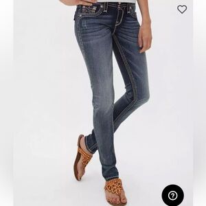 •ROCK REVIVAL•”JESSICA” ANKLE SKINNY STRETCH DENIM JEAN SIZE 24